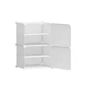 Artiss Shoe Rack DIY Set of 2 Storage Cube Stackable White