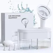 Water Powered Ear Cleaner - Ear Irrigation Flushing System with Sewage System, Ear Cleaning Kit with 4 Pressure Settings - Easy, Safe and Effective Earwax Removal Kit for Adults & Kids with 4 Ear Tips