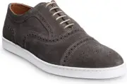 Allen Edmonds Strand Sneak Grey Suede Cap Toe Oxford Sneaker 9 D