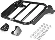 kekykm Softail Sport Luggage Rack compatible With Holdfast Sissy Bar Uprights Fit 2018-Up Harley Davidson Fat Bob FXFB FXFBS Low Rider FXLR FXRST FXLRS FXLRST Sport Glide FLSB Models Gloss Black