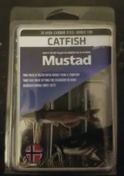 Mustad Catfish Hook Kit 35 Piece High Carbon Steel Fishing Hooks Tackle Set