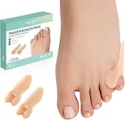 Welnove Tailor's Bunion Corrector Pads - 8 Pack Pinky Toe Protector, Bunion Cushion with Separator for Women Men, Gel Bunion Shield for Foot Pain Relief, Beige(Shield Spacers)