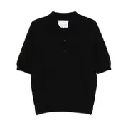[Seven Gauge] Seven Gauge Crepe Polo Shirt IV NUMERIC BLACK