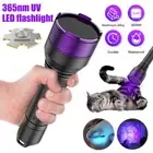 40W UV Flashlight Ultra Violet Blacklight Quad-core LED 365nm Inspect Torch Lamp