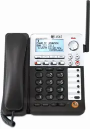 ⭐ AT&T SynJ DECT 6.0 Cordless Desk-set Corded Business Phone 4 Line Expandable
