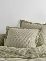 [Linen House] Deluxe Quilt Cover Set, Waffle Eucalyptus, King Size