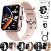 Libiyi Outfany TrackPro 2.0, Libiyi Trackpro 2.0 Body Monitor Watch, Fashionable Smart Watch for Men Women, 1.91-Inch HD Large Screen/50+ Sports Modes, Compatible with iPhone and Android (1-B)
