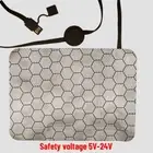 New USB Clothes Heater Pad Adjustable Temperature Graphene for Vest Jacket Elect