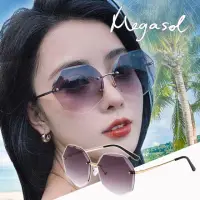 在飛比找momo購物網優惠-【MEGASOL】UV400太陽眼鏡清透時尚中性彩色漸層鏡片