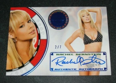 2012 Benchwarmer RACHEL BERNSTEIN Vegas Baby BLUE Foil Autograph/7 DATE NIGHT