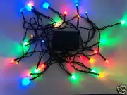 2 STRINGS - 30 HOLIDAY LIGHTS battery LED multi-color