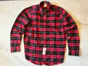 Brooks Brothers Shirt Mens Medium Red Tartan Plaid Flannel Regent Button Down