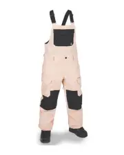 Volcom Creston 3D Stretch Bib Overall Women's Snow Pants, Coral Haze, XX-Large