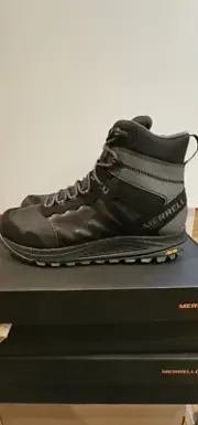 NEW MERRELL NOVA SNEAKER BOOT WP Hiking Shoes Waterproof Black MENS 9.5 J066961