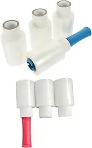 Gogogmee 5pcs Stretch Wrap Handles Shrink Wrap Roll for Industrial Packaging Self-Adhesive Easy to Carry Store Random Color