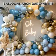 167Pcs Blue Balloon Garland Arch Kit Reusable Birthday Balloon Set Latex xiOtV