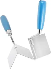 Finishing Drywall Ease 2pcs Stainless Steel Corner Trowel inside outside Comfortable Grip Accurate Cuts