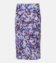 [Dries Van Noten] Dries Van Noten Floral pencil skirt AU 10 purple