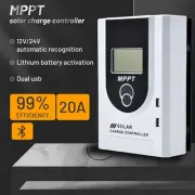 12V/24V Solar Panel Battery Regulator Charge Controller 20A MPPT Auto LCD