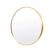 Wall Mirror Round Aluminium Frame Gold 70Cm Bathroom Accessory Mirrors