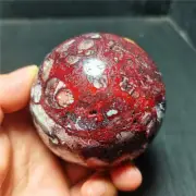 TOP 423g Natural Polished Mexico Banded Agate Crystal Sphere Ball Healing YWD764