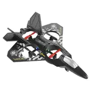 2.4GHZ Remote Control Plane, 6-axis Gyro Remote Control Airplane, 360 Degree Flip Fighter Jet Toy with Colorful LED Navigation Light Grey