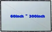 for Home Theater Cinema Indoor Outdoor Backyard Pa HD Rear Projection Screen Special Soft PVC for Any Projector Home Theater Outdoor Curtain Full Sizes 16:9/4:3 Optional(100 inch)