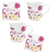 Floral I Love You Mum Glassware - Choose Item