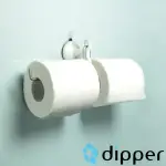 【DIPPER】強力吸盤壁掛-中(雙筒衛生紙架套組)