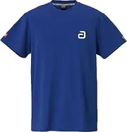 [ANDRO] J.T.T.A (Japanese Table Tennis Association) Official Unisex Napa T-Shirt, Deo Alpha, Deep Blue x White