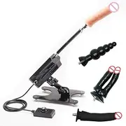New Sex Machine Female Masturbation Pumping Gun with 4 Dildos Attachments Automatic Sex Machines for Women Sex Products,Red