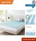 Cooling Gel Memory Foam Mattress Topper - 2 inches - Full Size - Light Blue