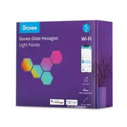 5pc Govee RGBIC Hexagon Glide Smart Light Panels Wall-Mount Set