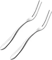ULTECHNOVO 3pcs Stainless Steel Fruit Forks Household Tableware for Home Restaurant and Parties Stylish Design for Desserts and Appetizers Safe Practical Kitchen Gadget