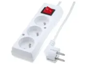 PS-370WS/1.5-1.5 Extension Cable PVC White 3x1.5mm² 10A JONEX