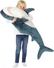 24 Inch Plush Shark Toy,Shark Plush Soft Squishy Shark Toys Shark Plush Pillows, Perfect Stress Relief，Room Decoration for Boys and Girls Shark Plushies for Kids Blue (24 inches/60 cm)