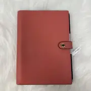 Coach Notebook In Glovetanned Leather In Pink NWT