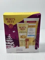 Factory Sealed Burts Bees Honey Pot Box, Lotion, Lip Balm Set New in Box