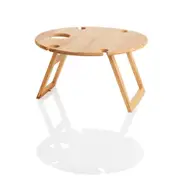 Stanley Rogers 50cm Rubberwood Picnic Folding Table Portable Outdoors Round