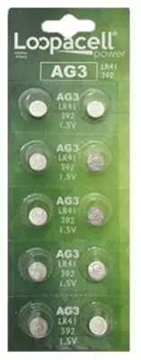 10 Pk AG3 LR41 392 392A SR736 LR736 Alkaline Button Cell Battery