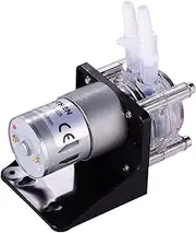 Tignapoo GROTHEN DC 12V Peristaltic Pump with Silicone Tubing High Flow Water Liquid Pump Dosing Vacuum Pump Self-Priming Anti-Corrosion Adjustable Flow for DIY Aquarium Lab Chemical Analysis Dosing A
