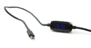 USB to Micro B USD Cable with LED Voltage and Current Display - 1 Metre