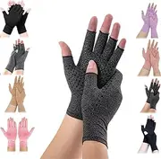 One Compress Bamboo Arthritis Gloves, Onecompress Bamboo Arthritis Gloves, Premium Onecompress Bamboo Gloves Men Women (Gray Spots,Large)