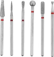 VINTORKY 6-piece Nail Polishing Die Grinder Set Grinding Head Electric Grinding Nail Bit for Home Salon