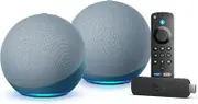 Alexa Home Theatre Bundle | Echo speakers and Fire TV Stick 4K | Advanced 4K streaming, Alexa voice remote, Premium sound and Smart Home made simple.