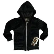 Girls Black Valore Ribbed Hoodie Full Zip Sweatshirt Girls Size 5