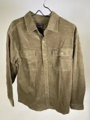 BRIXTON Men’s Bowery Relaxed Fit Flannel - Size Medium - Lion - New!