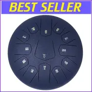 Durable 12" 13-Note Steel Tongue Drum - Includes Mallets and Learning Book
