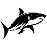 Shark Rendering Black Vinyl Decal Car Truck Window Laptop Tablet Notebook