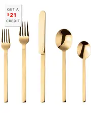Mepra Stile Oro 5Pc Place Setting with $21 Credit